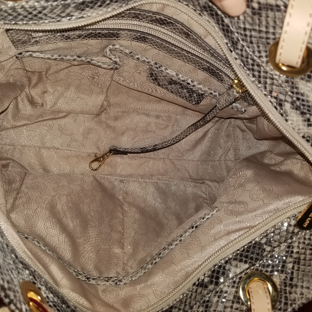 Michael Kors Jet Set Python Snake Leather Handbag - image 8